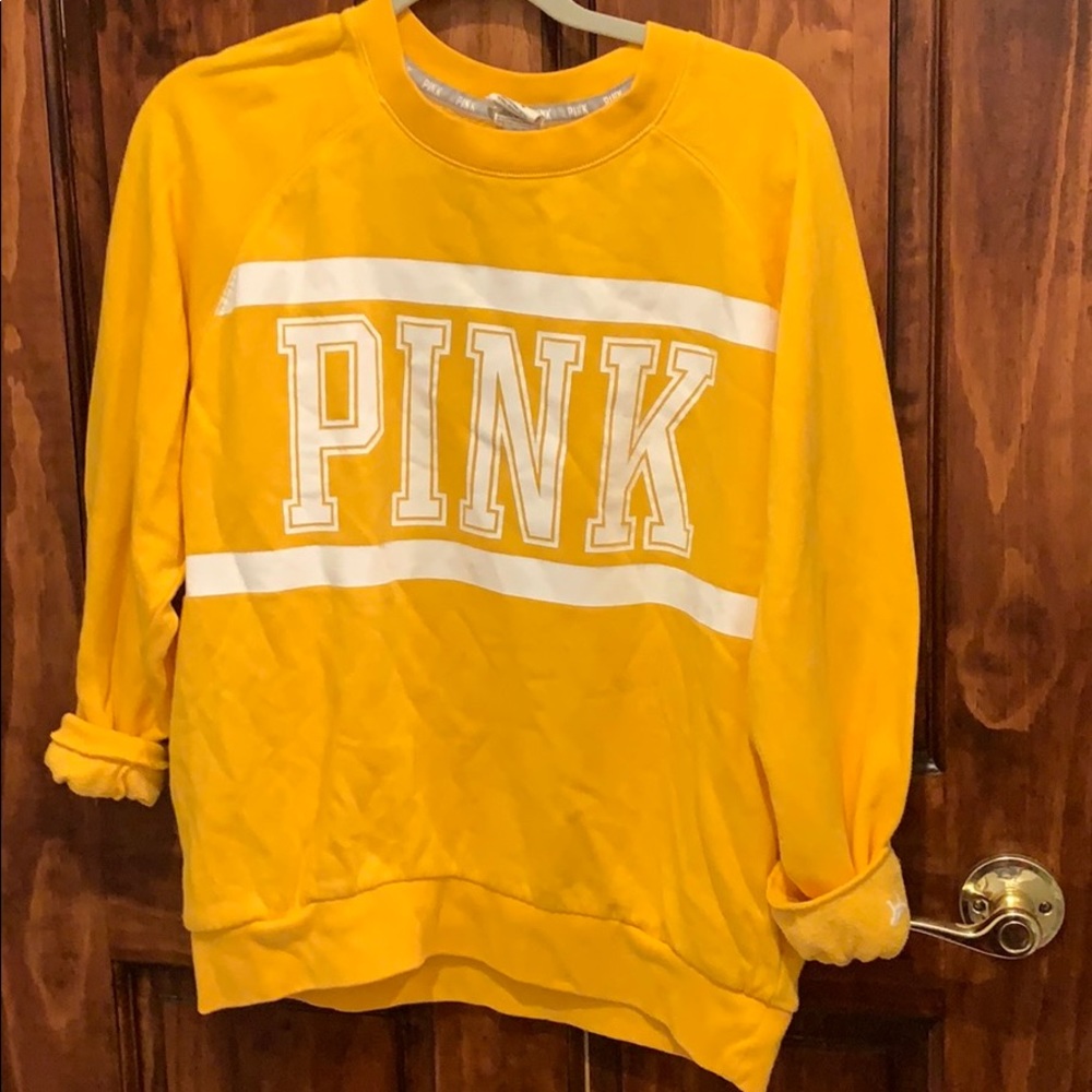 vintage pink varsity sweater